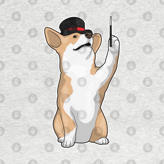 Corgi Magician Magic wand by Markus Schnabel